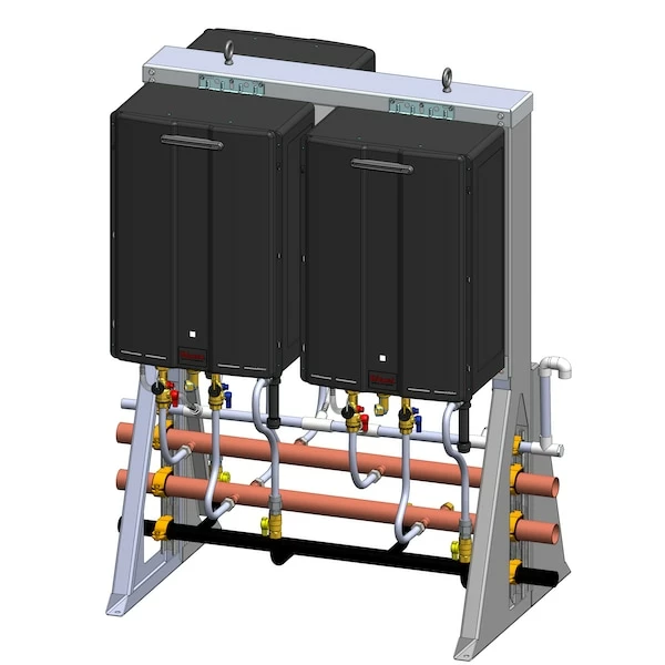 Rinnai Exterior Free Standing Rack, 3 Unit Lpg 3 Rinnai Exterior Free Standing Rack, 3 Unit Lpg