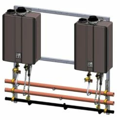 Rinnai 2-Unit Free Standing Inline Wall Mount Rack (On 3-Unit Frame)